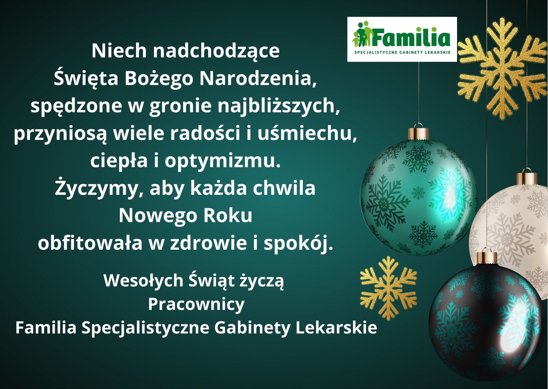 Wesołych Świąt Bożego Narodzenia